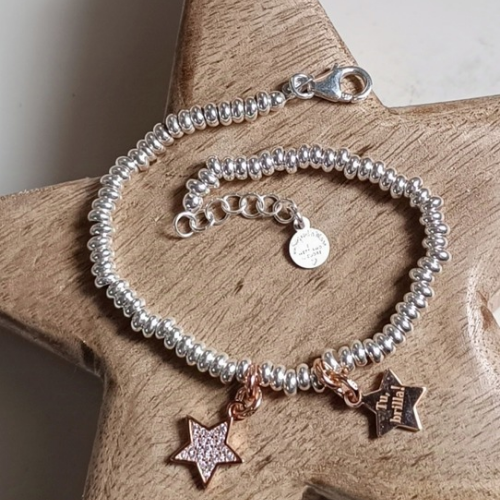 Bracciale rondellino doppia stella🌟