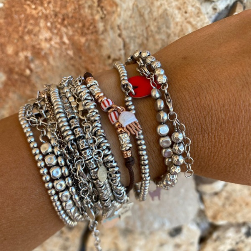 Bracciale cordino cotone cerato da 1,5 mm.