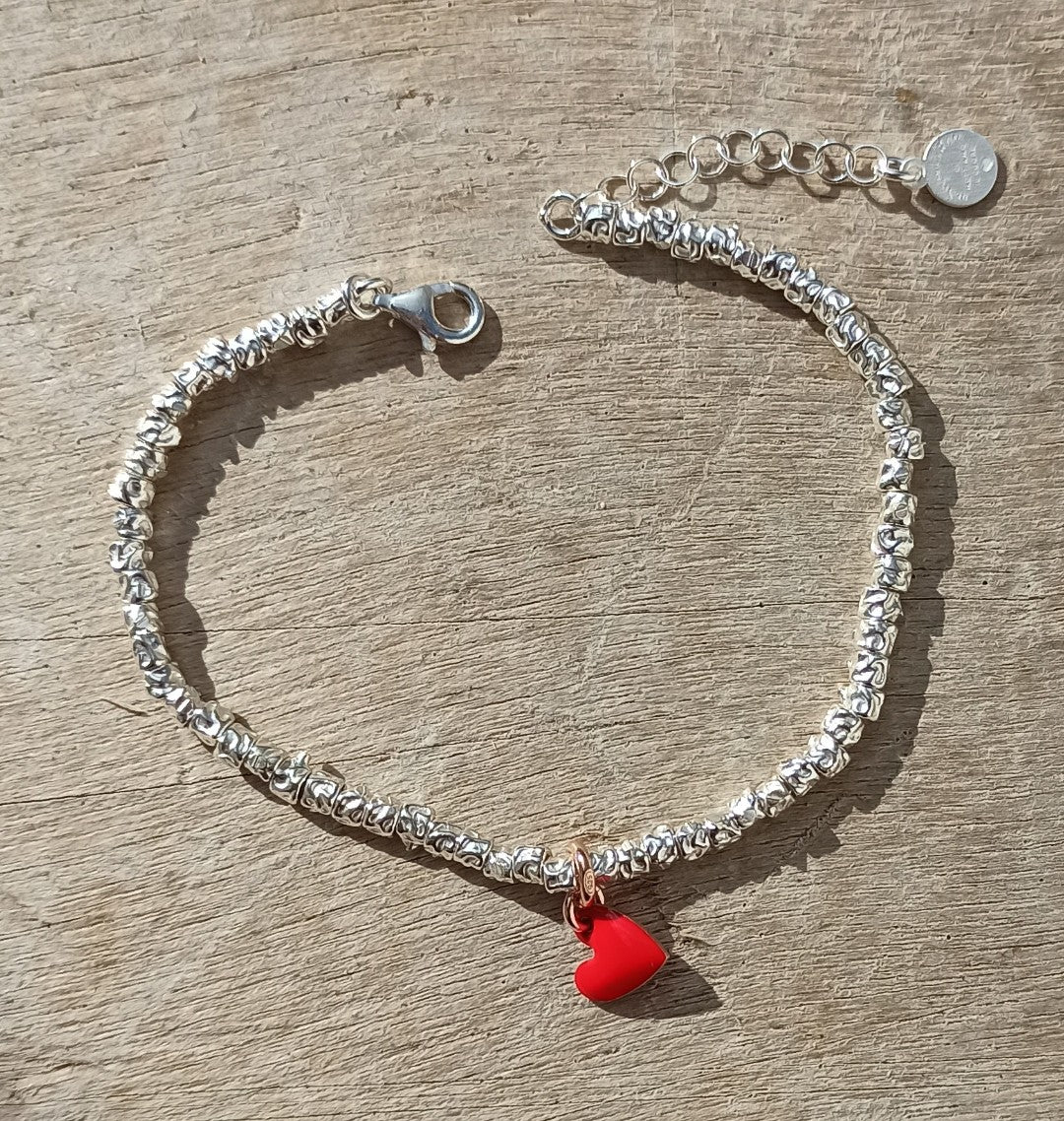 Bracciale tubetti martellati piccoli