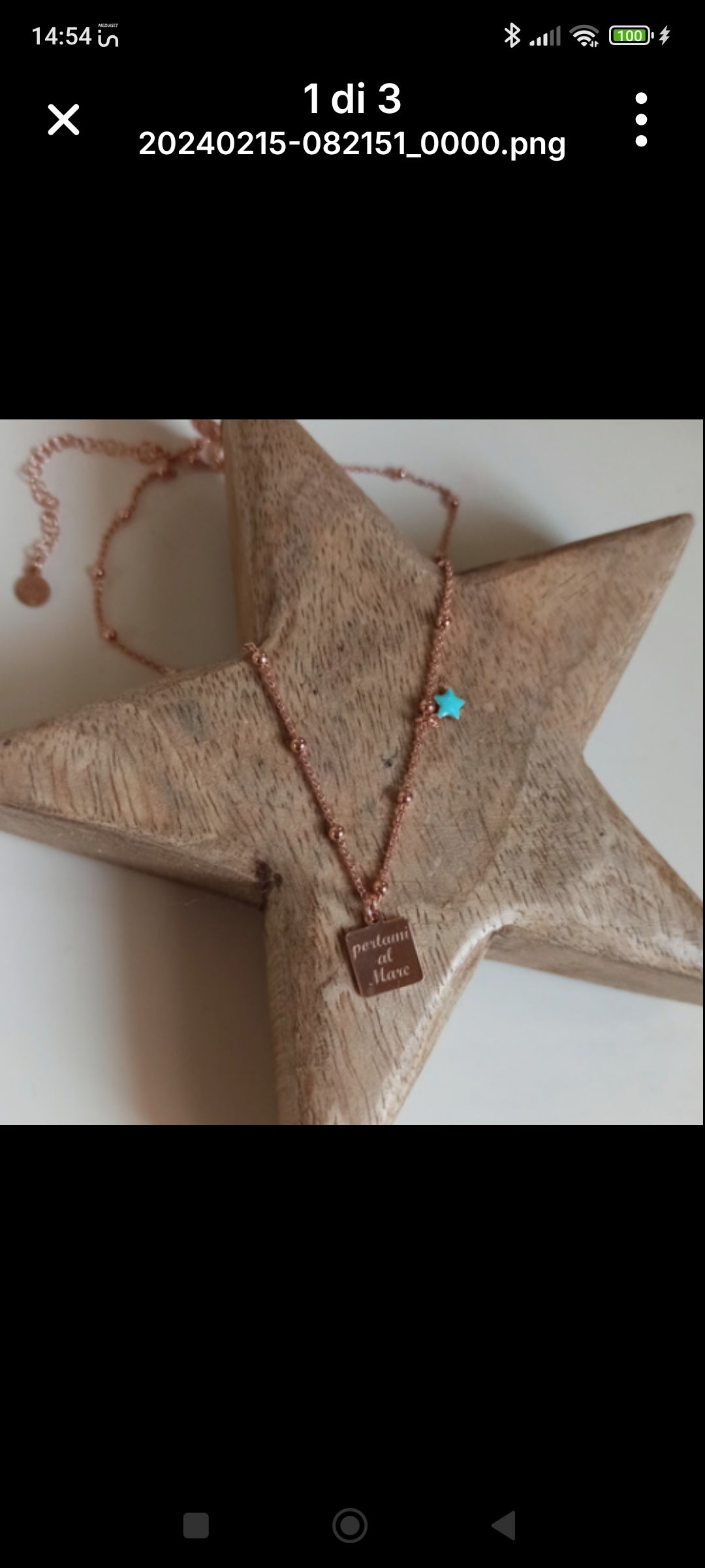 "portami al mare" - collana con targhetta