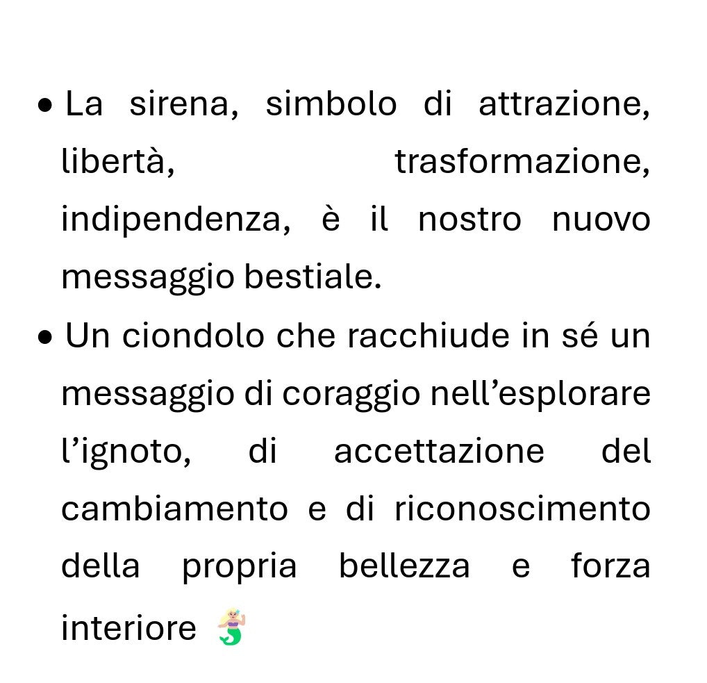 Collana Sirena con stellina o cuoricino