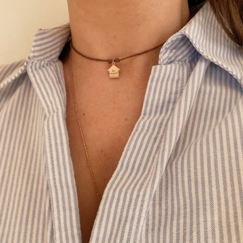 Collana in cordino "HAI MANGIATO?" un sussurro d'amore.