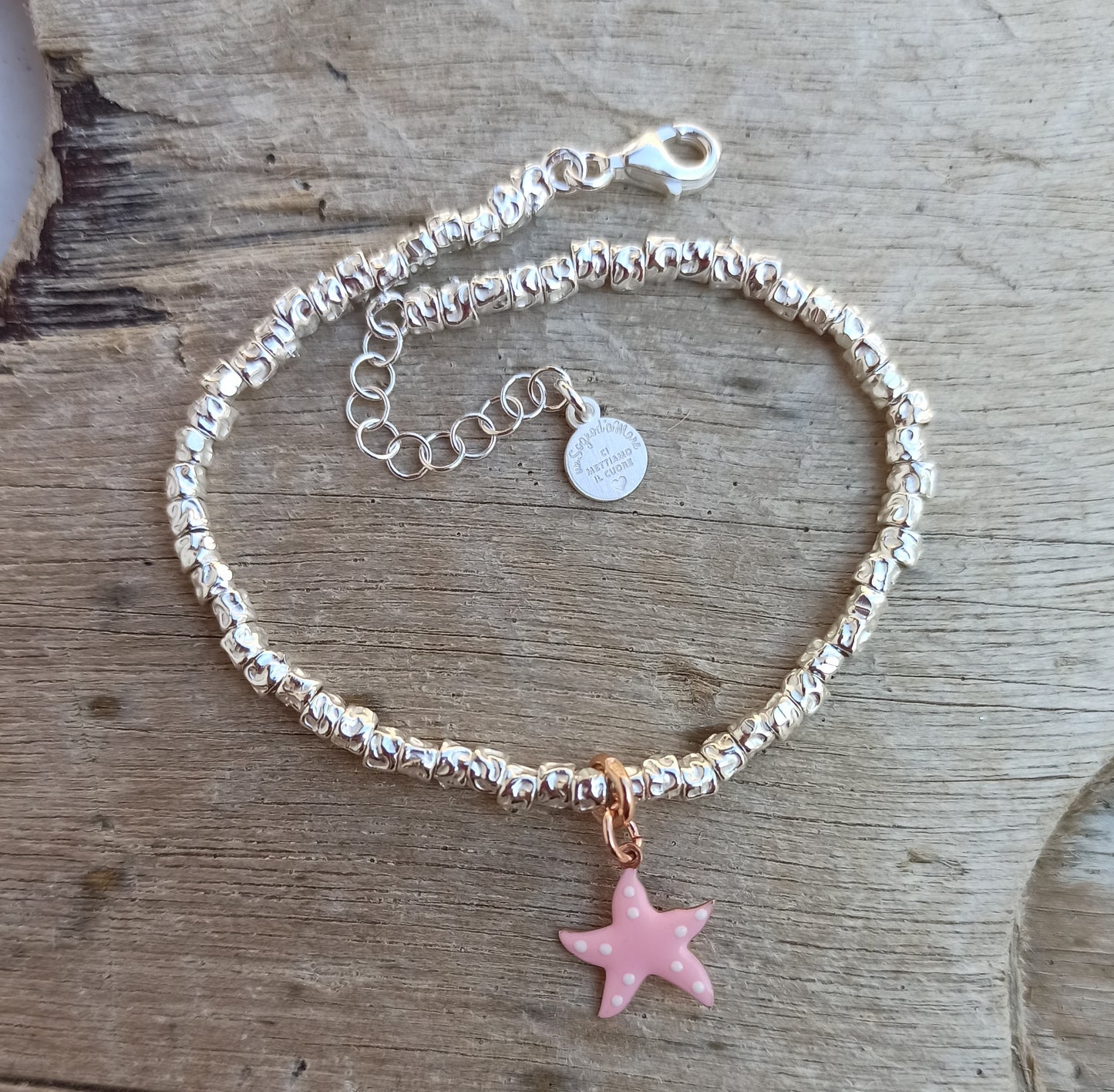 Bracciale tubetti martellati piccoli