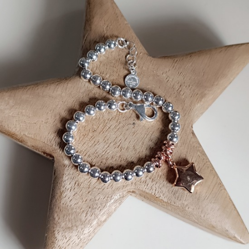 Bracciale sfere/nodini mix