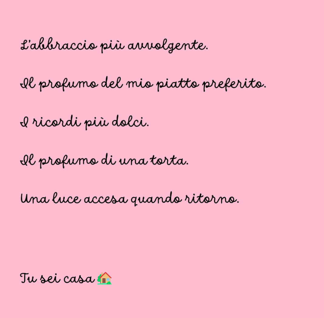 Tu sei casa♥️