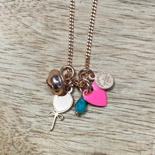 Palloncino - collana "portamifortuna" charms e pietre