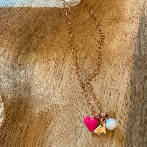 Collana portamifortuna in catena millecuori