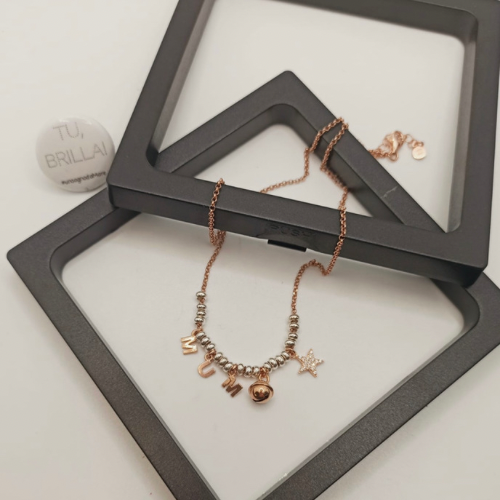 Collana MUM più charms e pepite