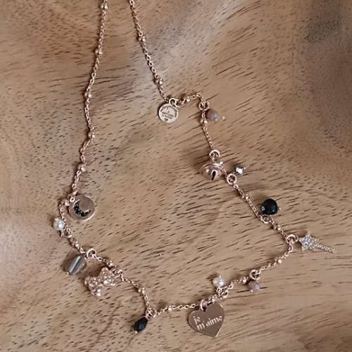 Collana miniLucilla con cuore "je m'aime"