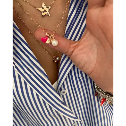 Collana portamifortuna in catena millecuori