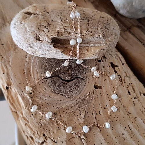 Collana in rosario perle naturali